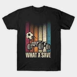 What a save Vintage Retro Rocket Soccer Car League T-Shirt